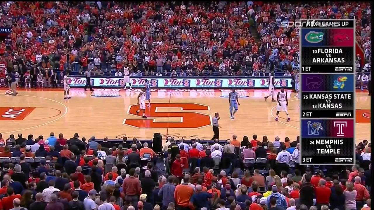 CBB 13/14 North Carolina Tar Heels vs #2 Syracuse Orange 01/11/14 (Full Game)