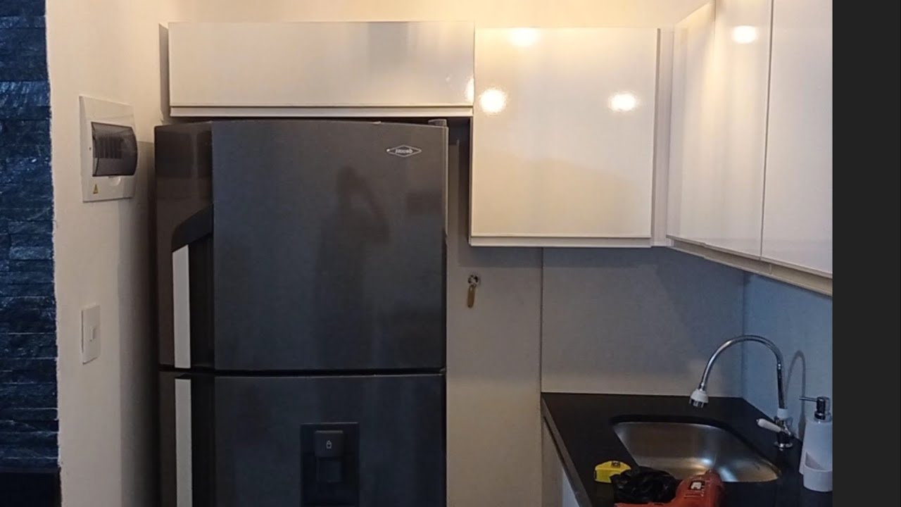 CÓMO HACER MUEBLE ALTO DE NEVERA E INSTALACIÓN,  PASÓ A PASÓ