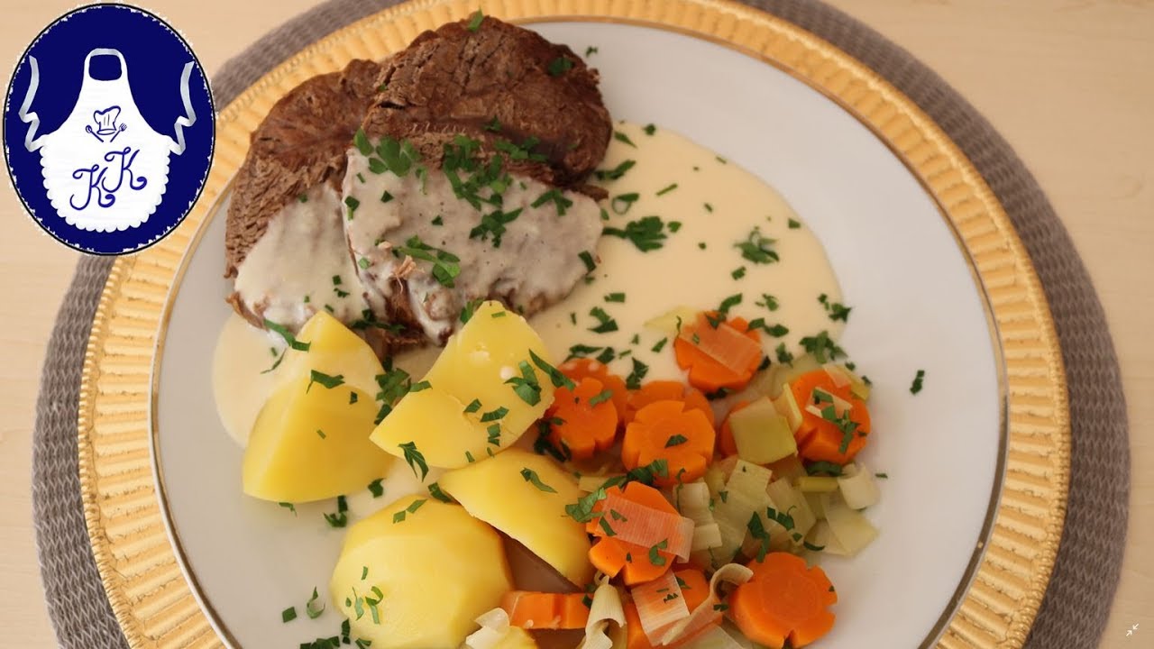 Rinderbraten mit Meerrettichsoße, als leckeres Sonntagsessen