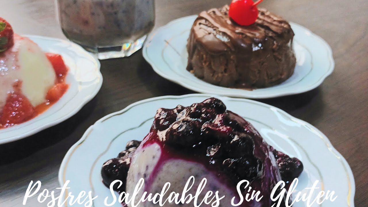 3 POSTRES ARANDANOS Con CHIA/ CHOCOLATE / LECHE CONDENSADA Sin HORNO, Sin HUEVOS- FACILES 👌😋