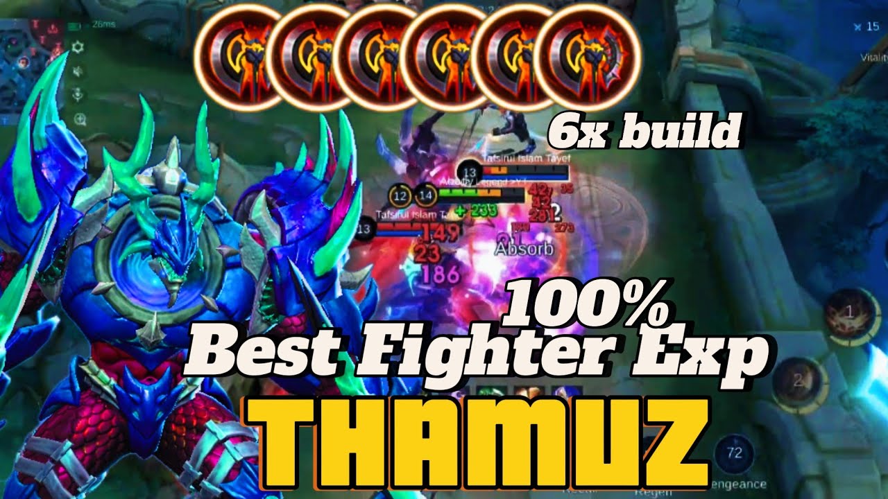 Thamuz || best fighter 2025 exp lane || attack speed, build top global #mlbb 