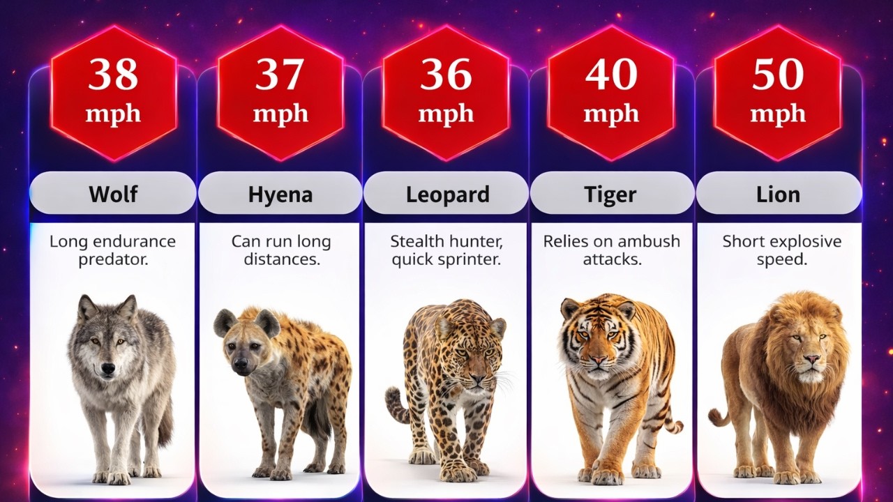 Top Fastest Animals in the World 🦅⚡