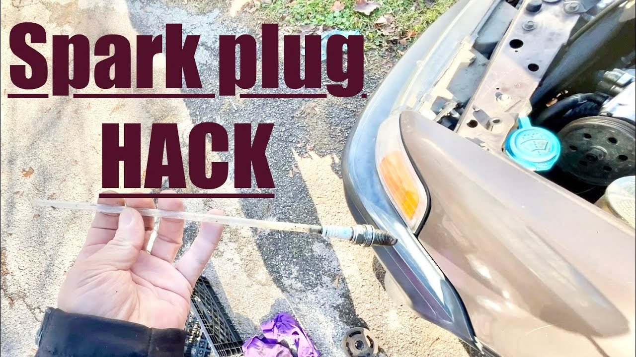 SPARK PLUG HACK! removal of spark plugs without magnet or tools! DIY