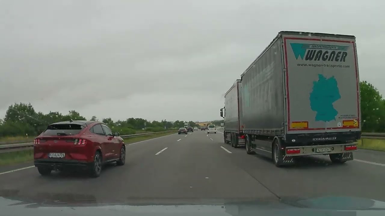 Driving Leipzig to Frankfurt(2/4), 비, Rainy Day