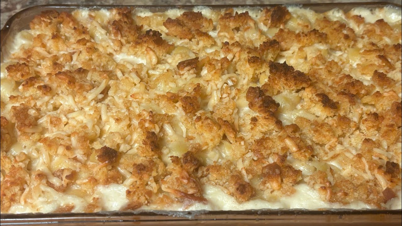 Макароны с сыром и жареным чесноком