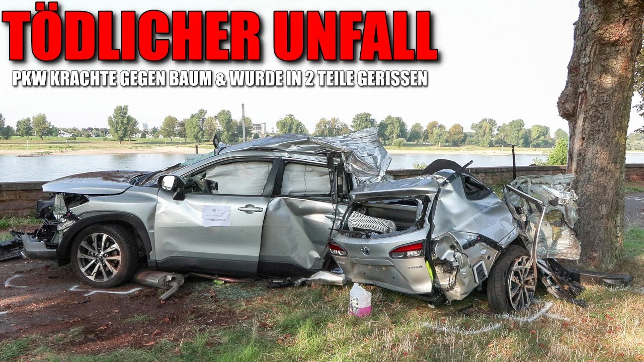 [HORRORUNFALL BEI FLUCHT VOR DER POLIZEI!] - PKW in zwei Teile gerissen ~ 1 Tote & 1 Schwerverletzte