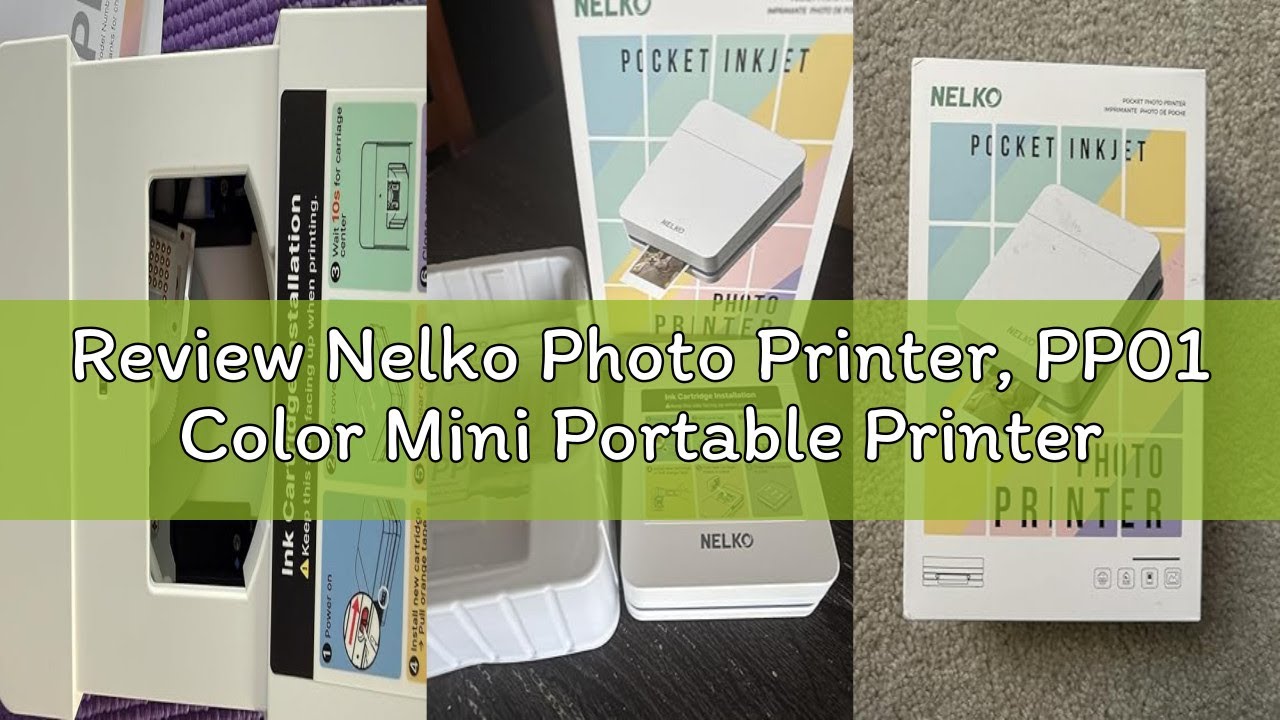 Review Nelko Photo Printer, PP01 Color Mini Portable Printer, Instant Smartphone Inkjet Printer, Sti
