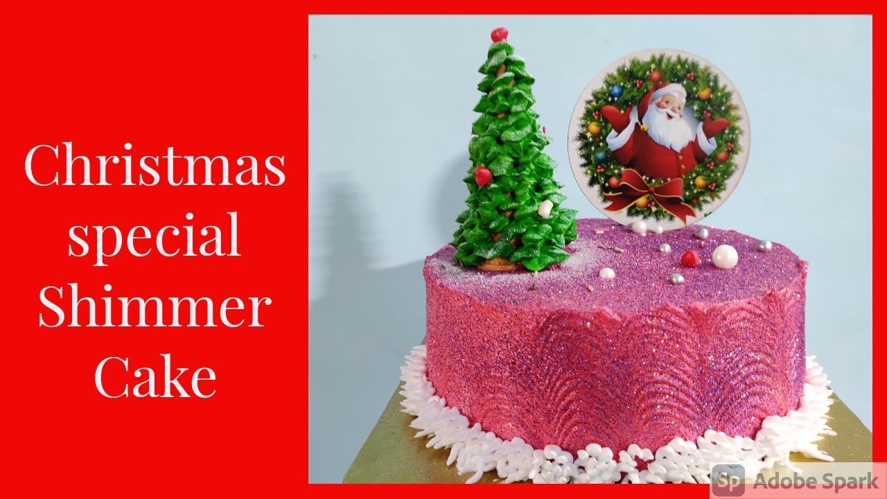 Amazing Christmas Special Cake| Shimmer Design|Live making Shimmer Design Cake|Simple Tricks & Tips