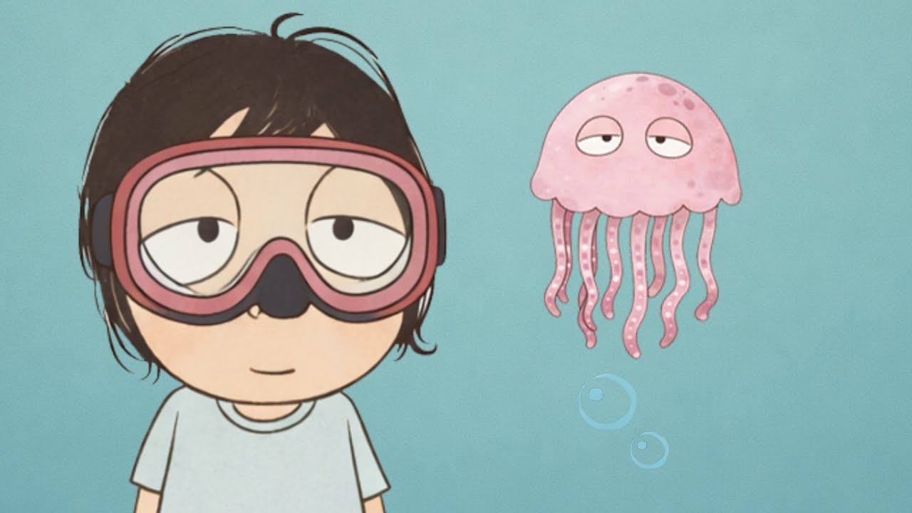 Guidi Gudi and the Jellyfish | Calm Ocean Video for Kids