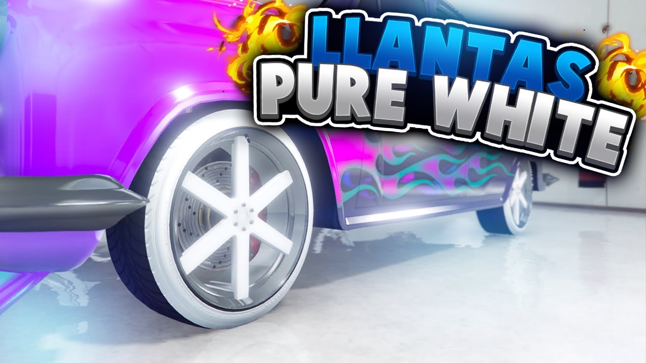 COMO MODEAR COCHES CON LLANTAS PURE WHITE/ COMO CONSEGUIR RINES BLANCO PURO/ PS4-XBOX/ GTA 5 ONLINE