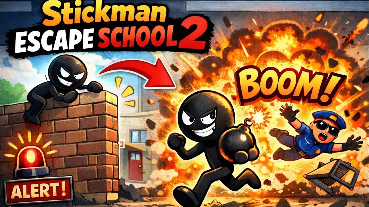 Most Dangerous Escape On School 🚨 Stickman 2 Game Play