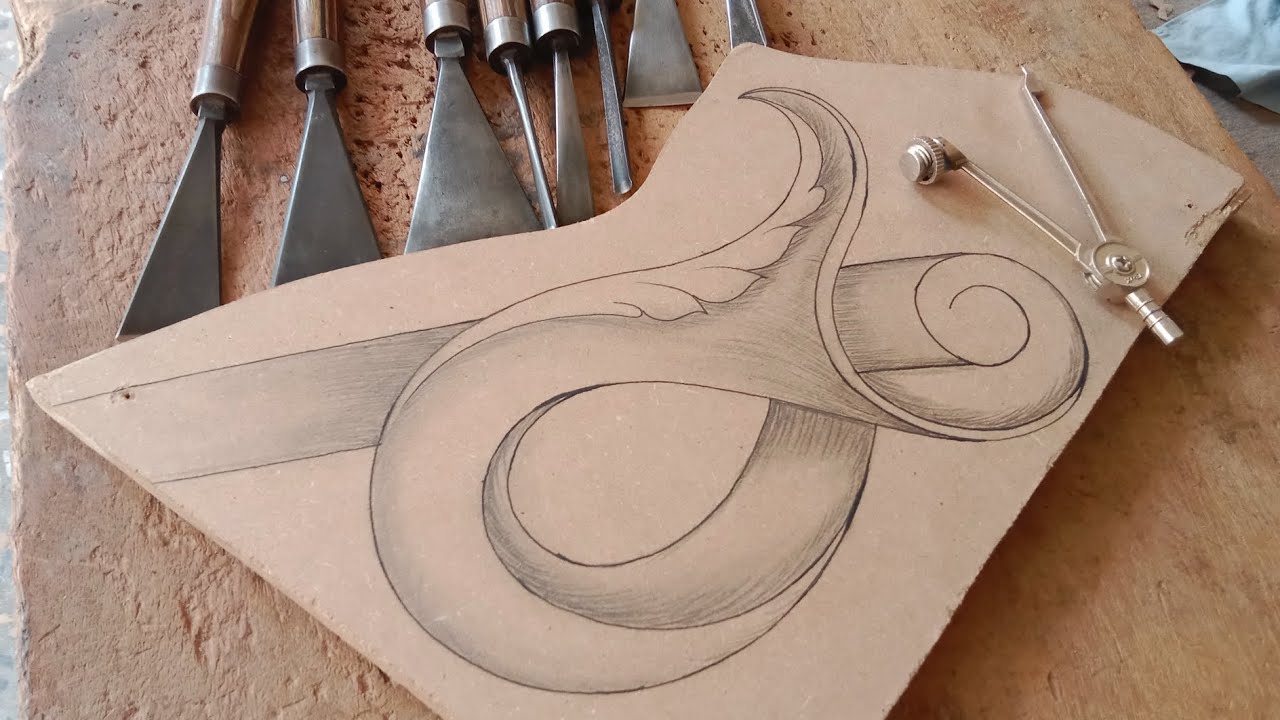 Beautiful flowers design wood carving for beginners