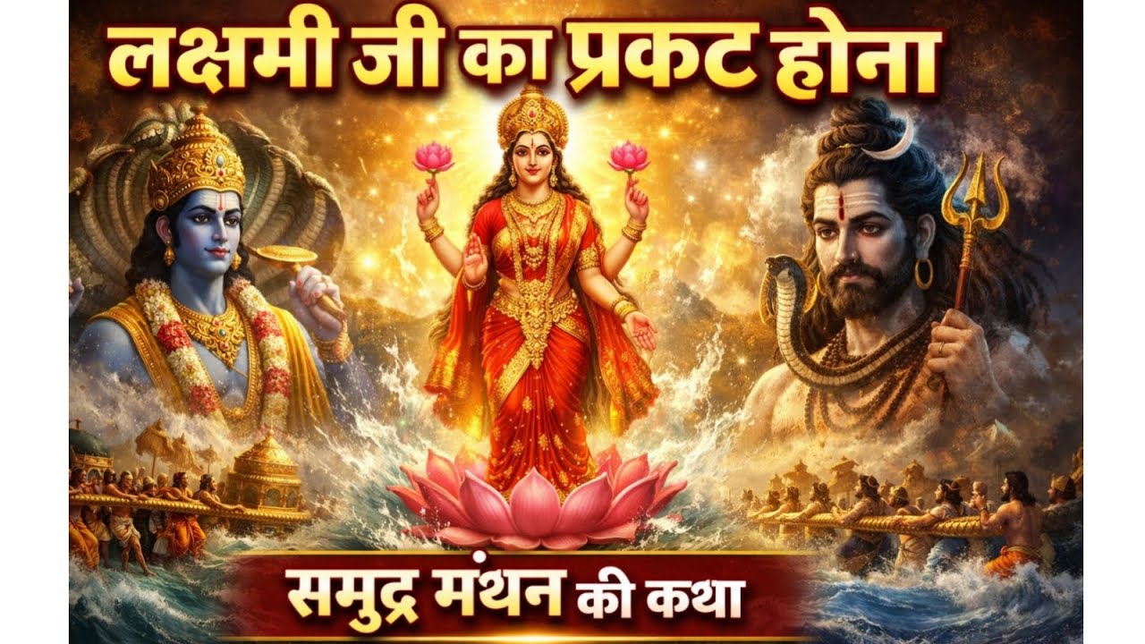 समुद्र मंथन की कथा | माता लक्ष्मी का प्राकट्य | अमृत की रहस्यमयी कहानी 🔱 #shivlaxmisparsh #shivlaxmi