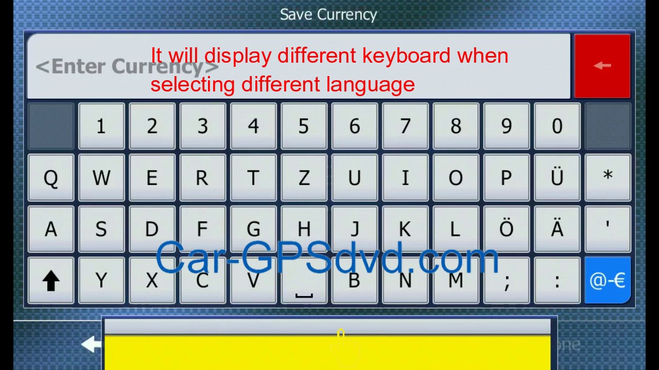 Virtual keyboard is different in the igo navigation map software?