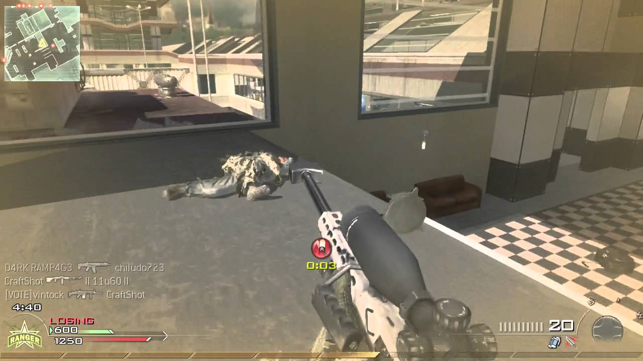 MW2 Throwing Knife Trickshot!