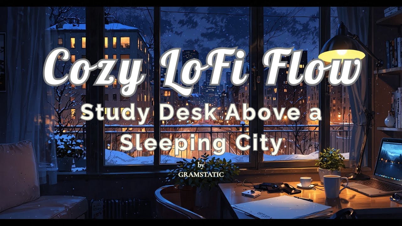 Study Desk Above a Sleeping City (1-hour Winter Neo Soul Lofi Hip-Hop for late night study & chill)