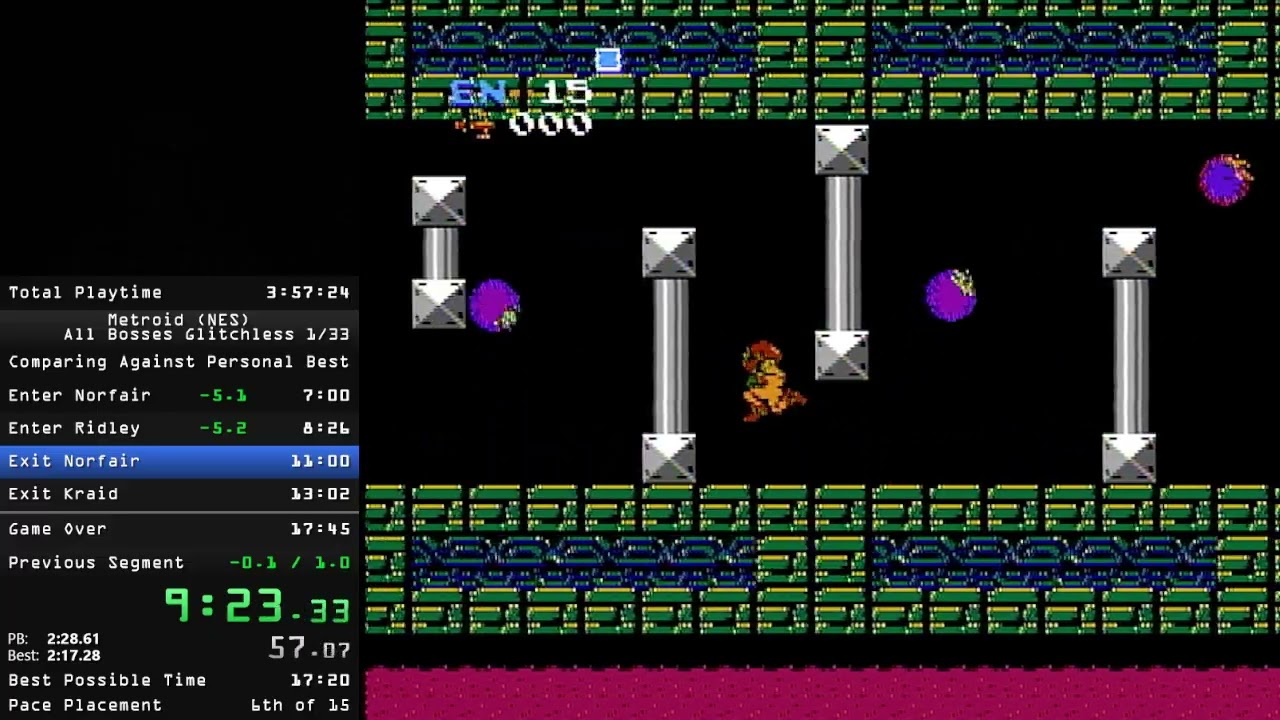 Metroid All Bosses Glitchless in 
