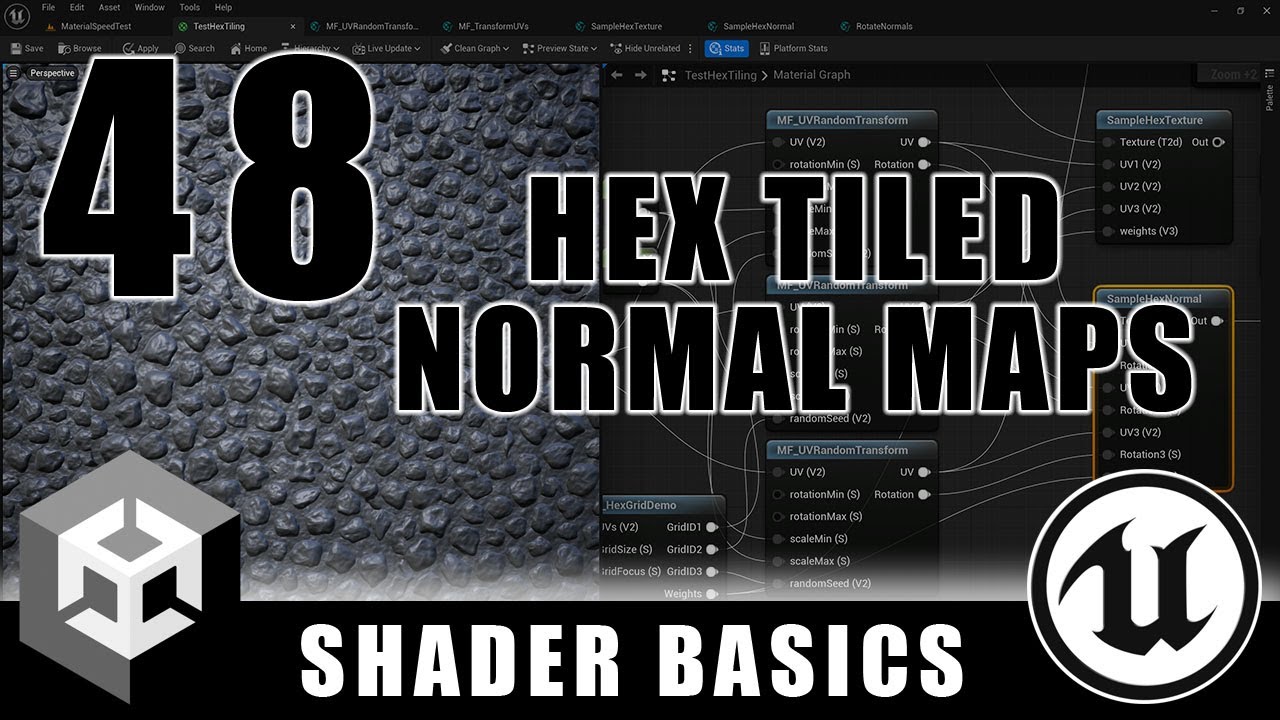 Нормальная мозаика шестиугольной сетки — Основы шейдерного графа — Эпизод 48