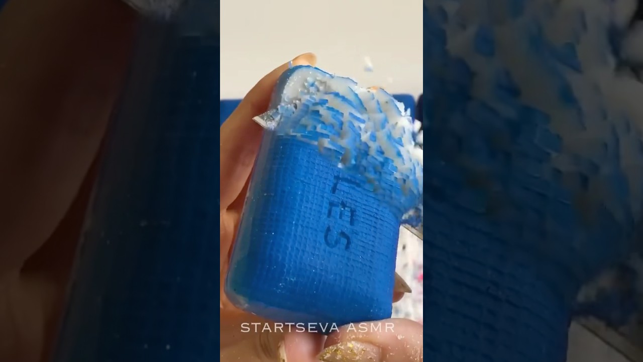 First cutting for painted soap cubes! 