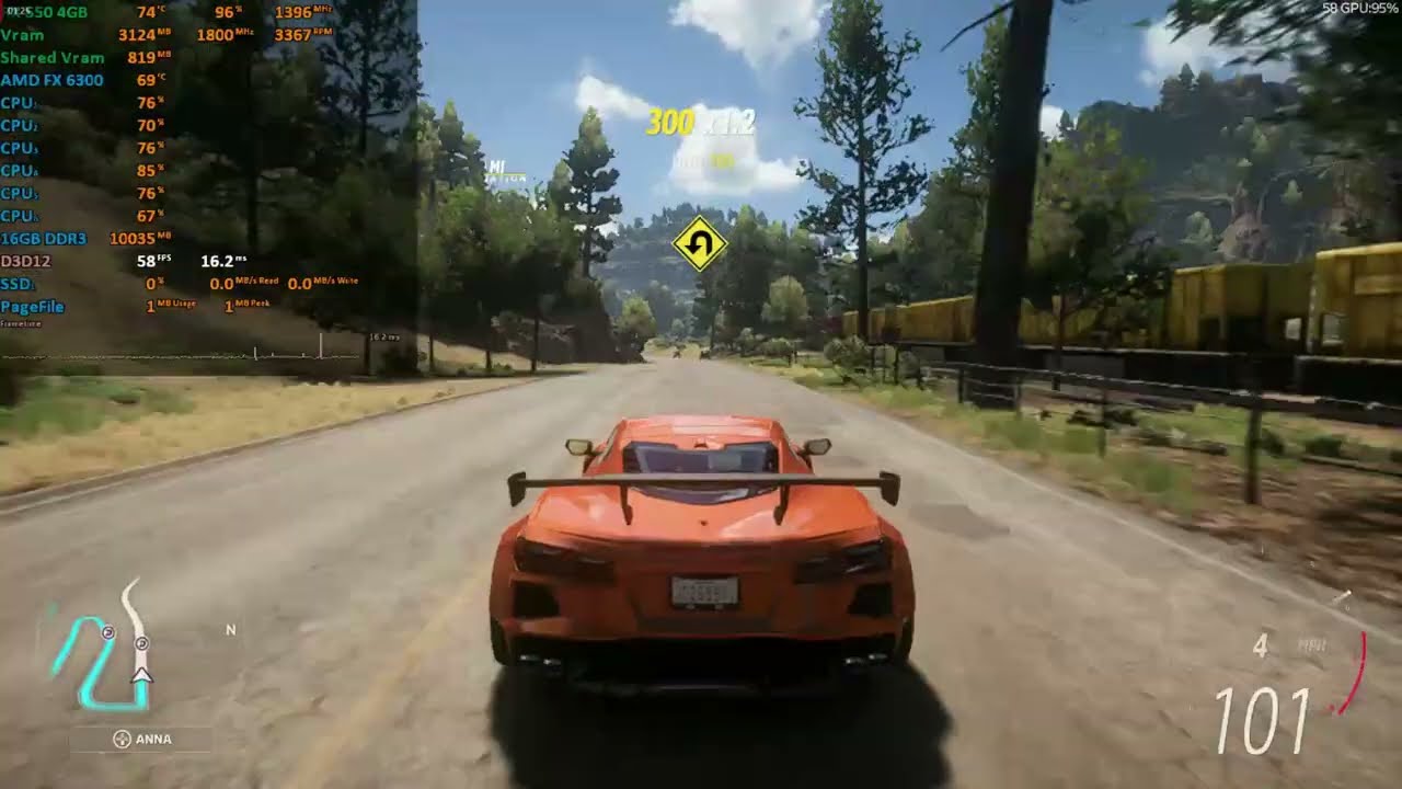 Forza horizon 5 on FX 6300/ RX 550 4GB