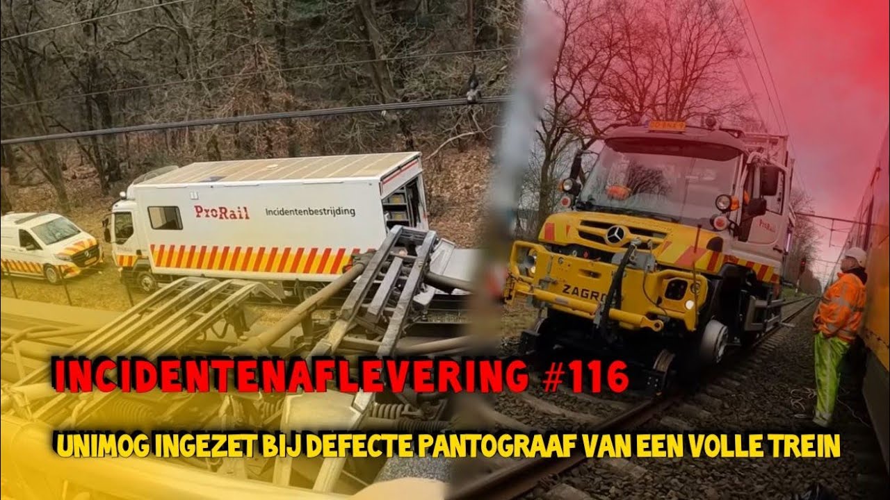 Unimog ingezet bij een defecte pantograaf van een volle trein - Incidentenbestrijders #116