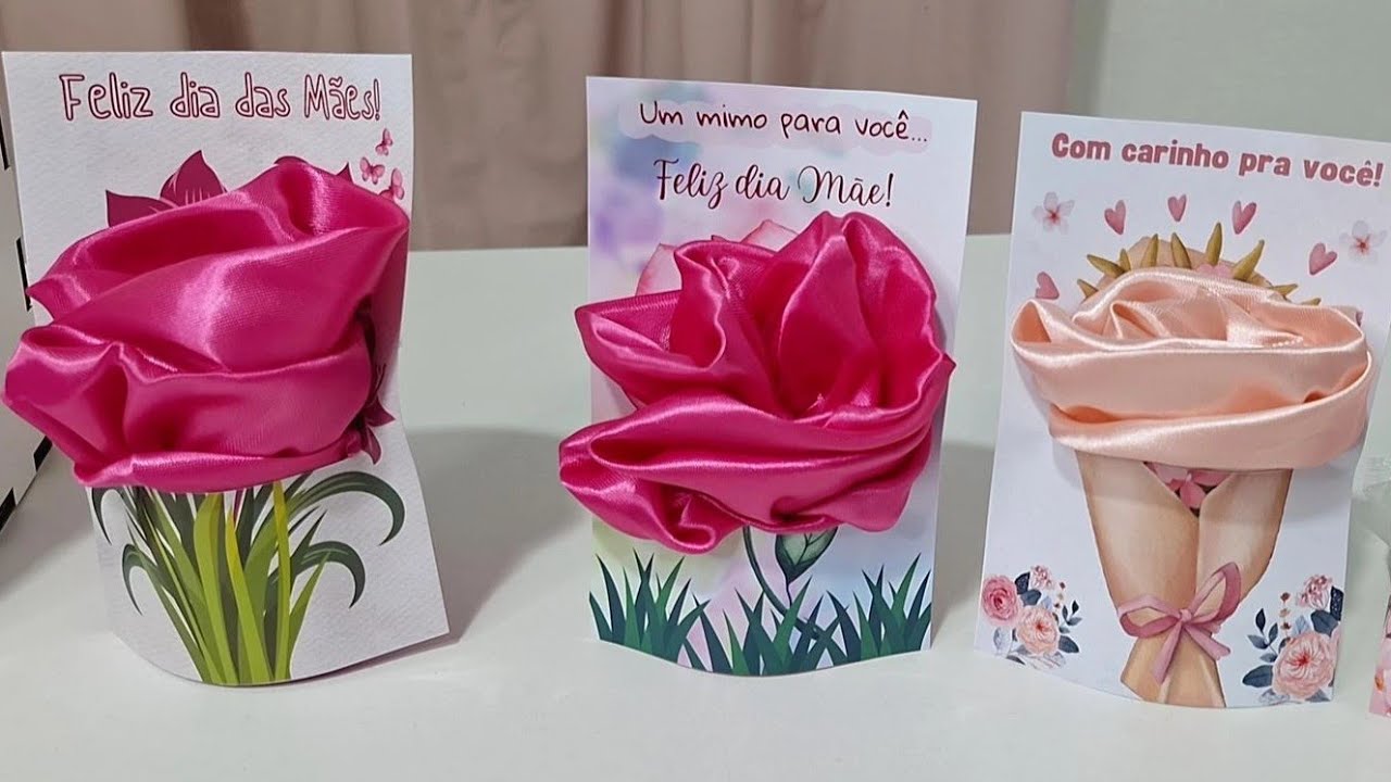 LEMBRANCINHAS PARA O DIA DAS MÃES|TOUCA DE CETIM NO CARD