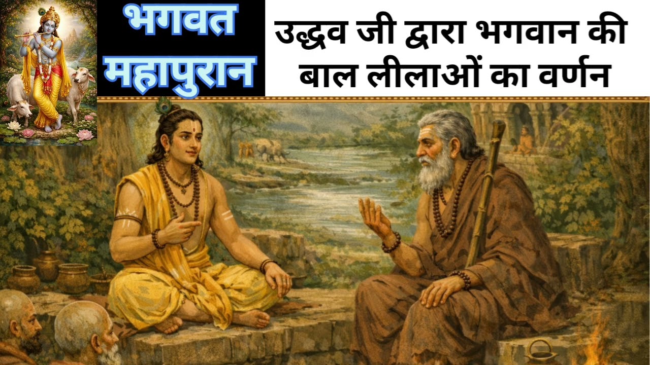 उद्धव जी द्वारा भगवान की बाल लीलाओं का वर्णन #viral #spiritual 