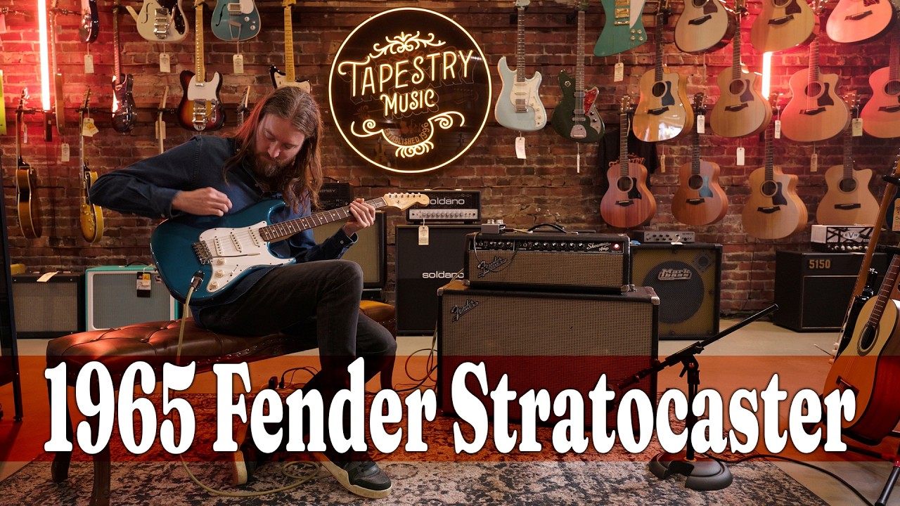 Редкая гитара Stratocaster 1965 года в цвете Lake Placid Blue | Классическая магия Fender до эпох...