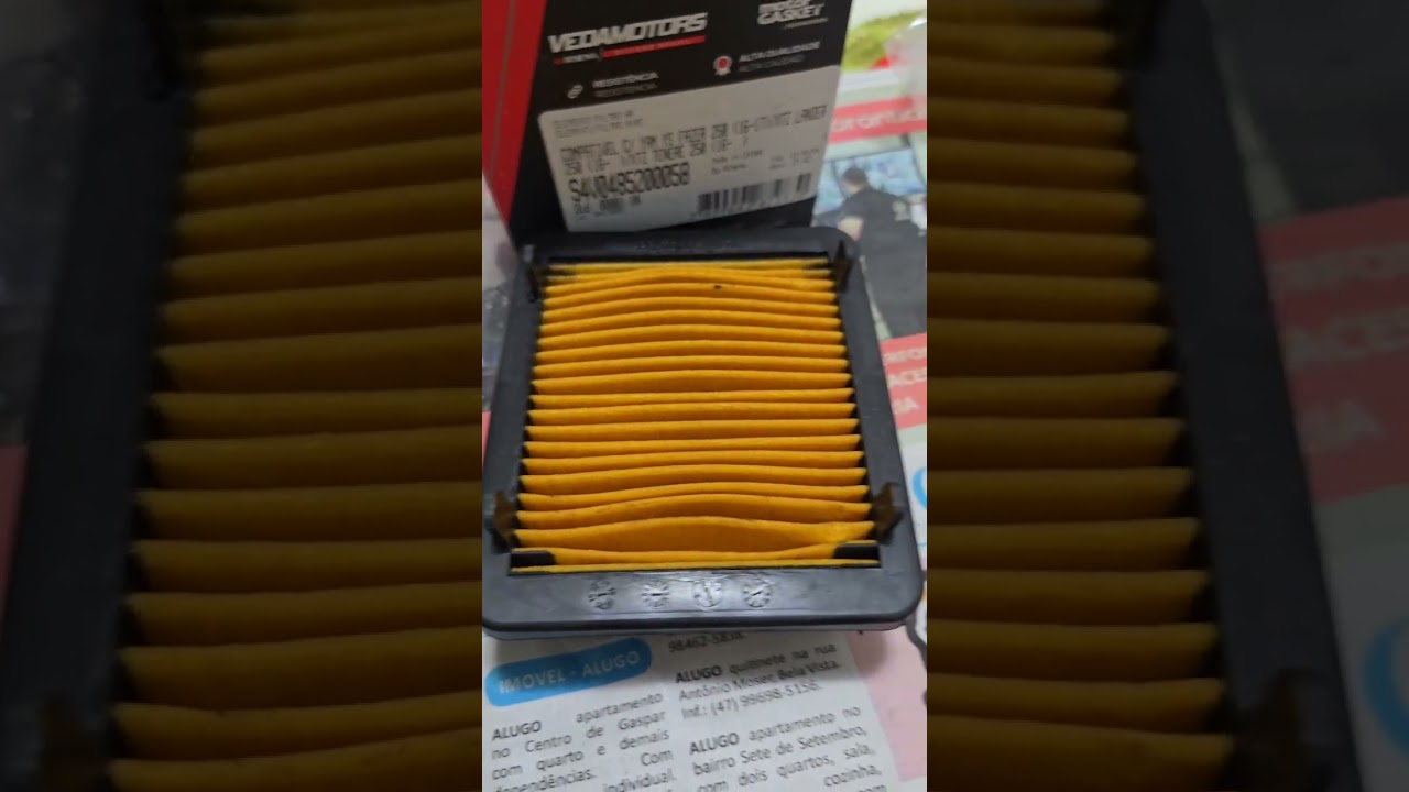 Lander 250 , filtro de ar original e vedamotors, diferenças comparação. 