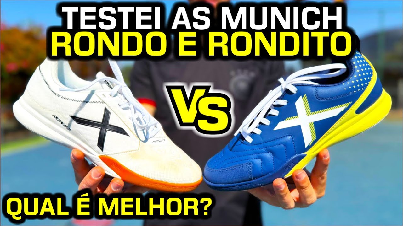 A MELHOR chuteira de FUTSAL da Munich n&atilde;o &eacute; FAMOSA? - Munich Rondo x Munich Rondito