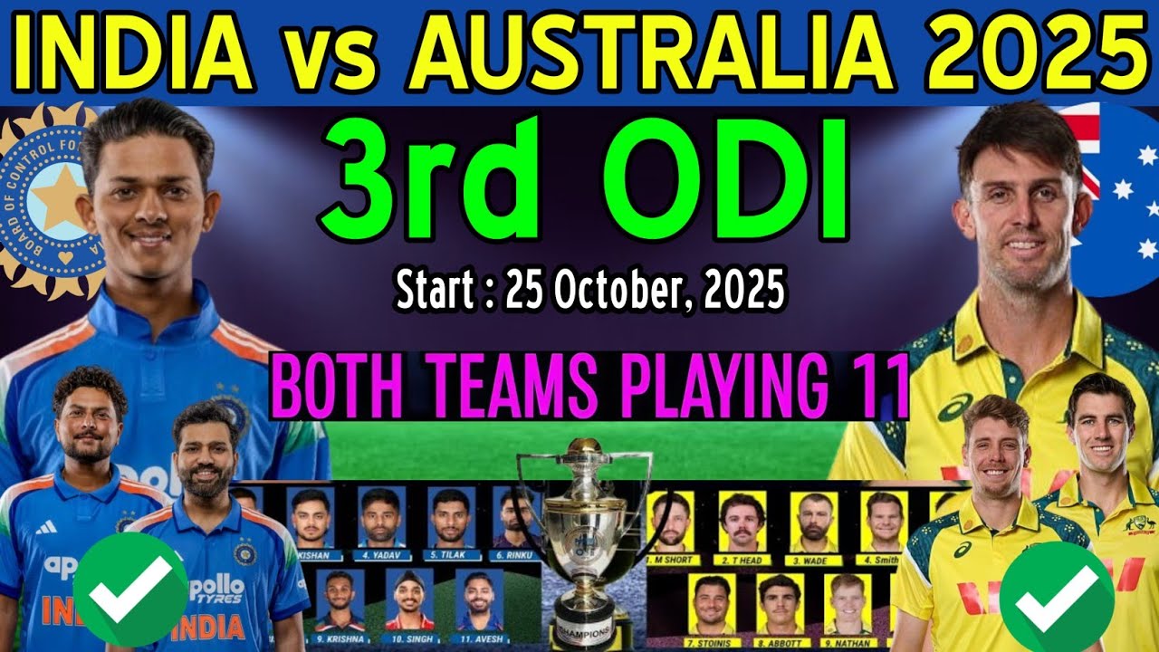 India vs Australia 3rd ODI Playing 11 | India vs Australia ODI Playing 11 | Ind vs Aus Playing 11