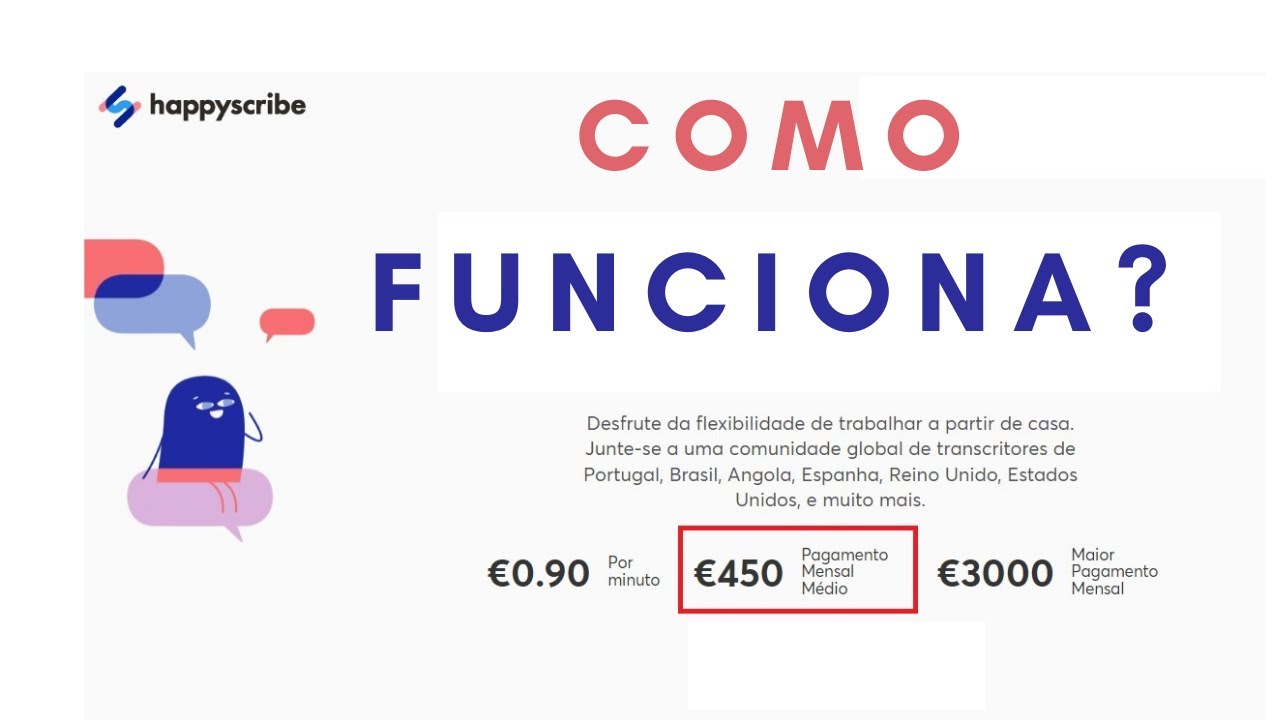 Happy Scribe - Saiba como funciona para ganhar dinheiro fazendo transcrição de áudio e legenda
