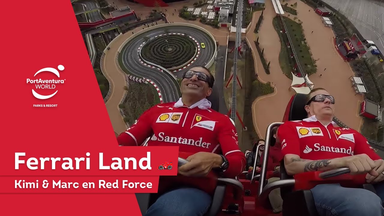 Kimi Räikkönen & Marc Gené en Red Force | Ferrari Land | PortAventura World