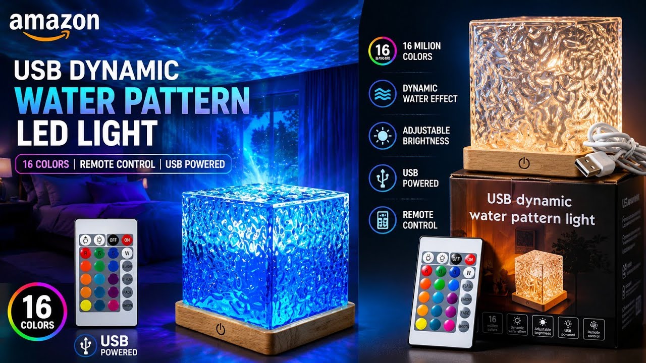 USB Dynamic Water Pattern Light Ocean wave Projector
