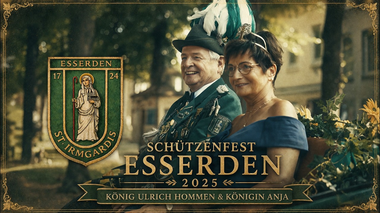 Schützenfest Esserden 2025 – König Ulrich Hommen & Königin Anja