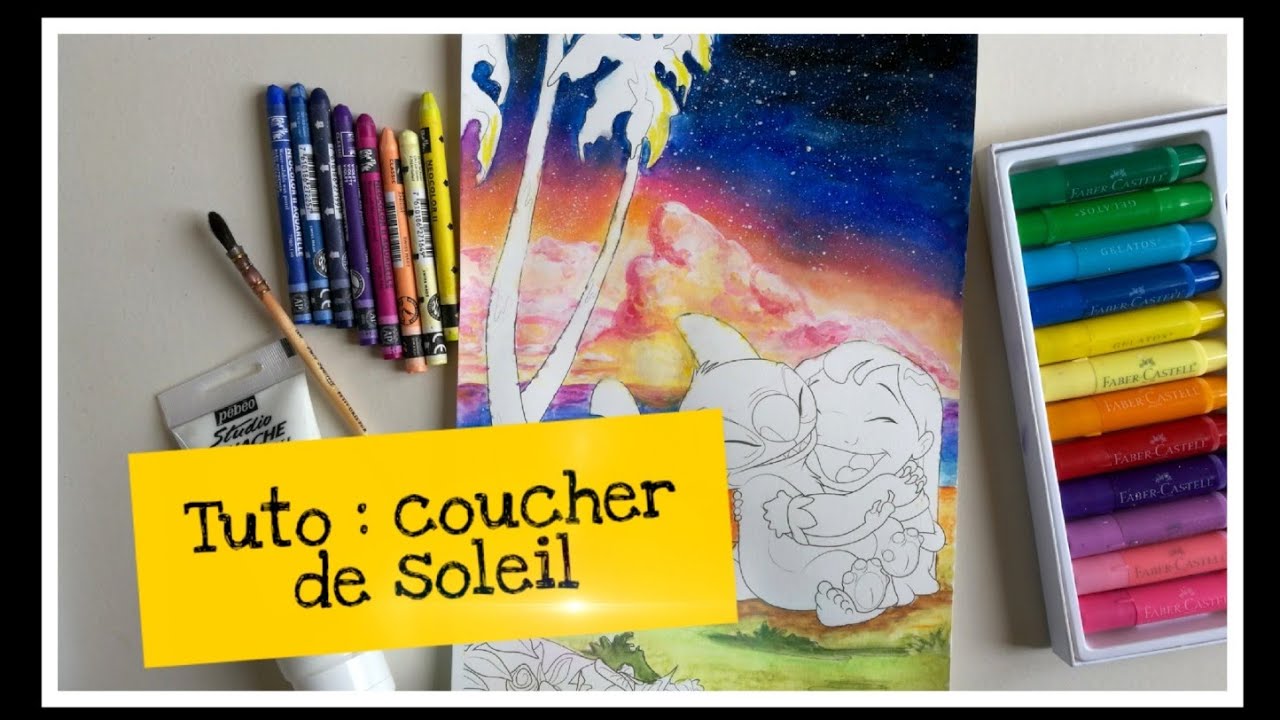 Tutoriel art : un coucher de soleil.