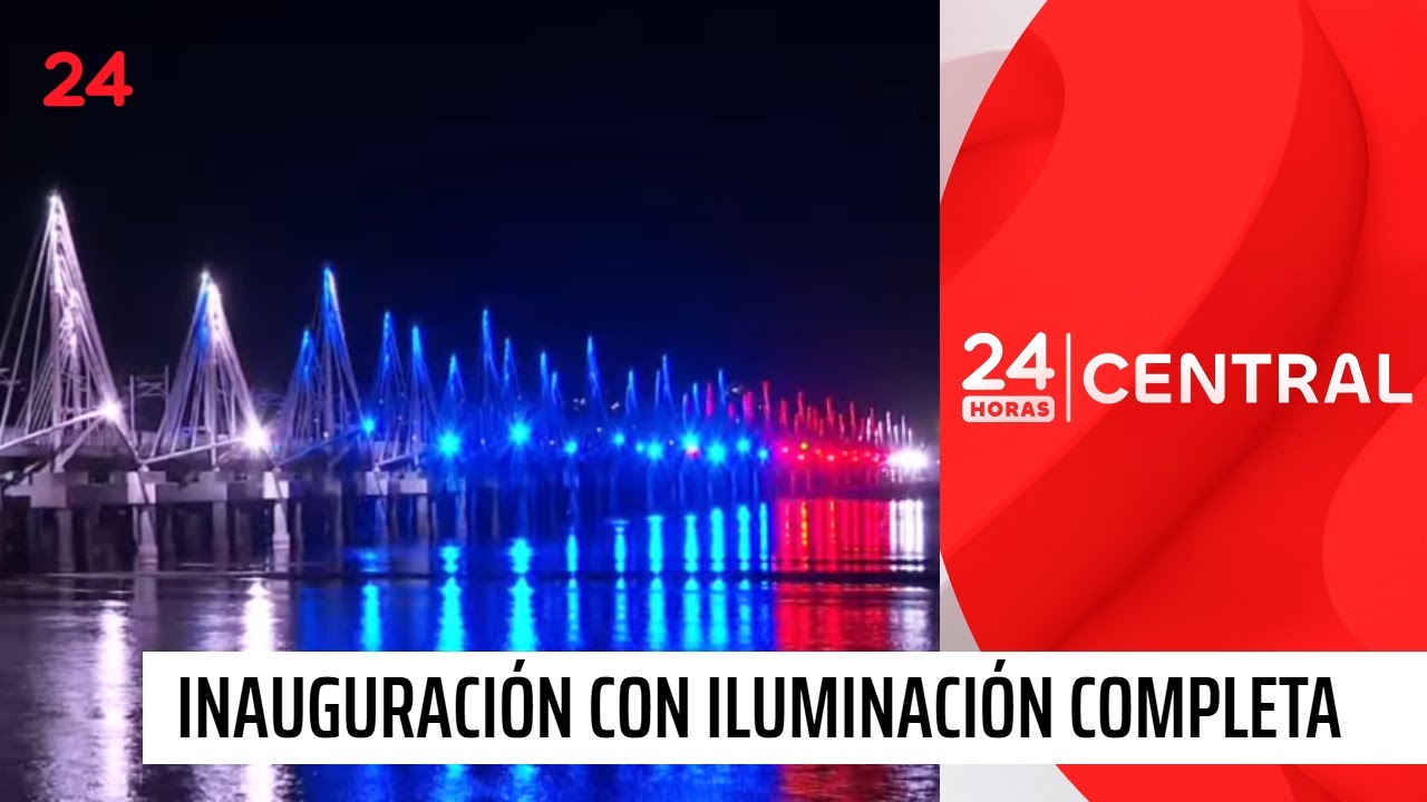 Así es la iluminación completa del Puente Ferroviario Biobío | 24 Horas TVN Chile