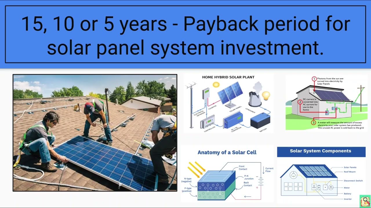 What is the payback period for investment in a solar panel system