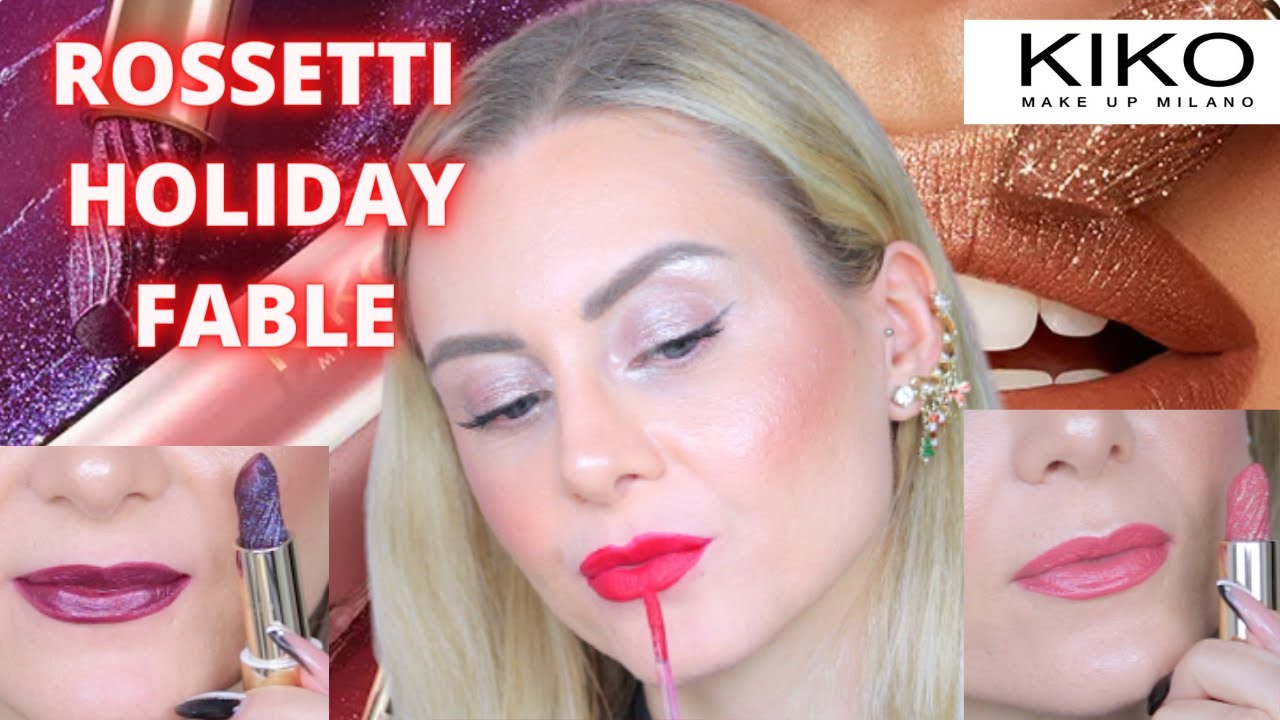 NUOVA COLLEZIONE KIKO HOLIDAY FABLE | TUTTI I ROSSETTI SWATCHES SU LABBRA 