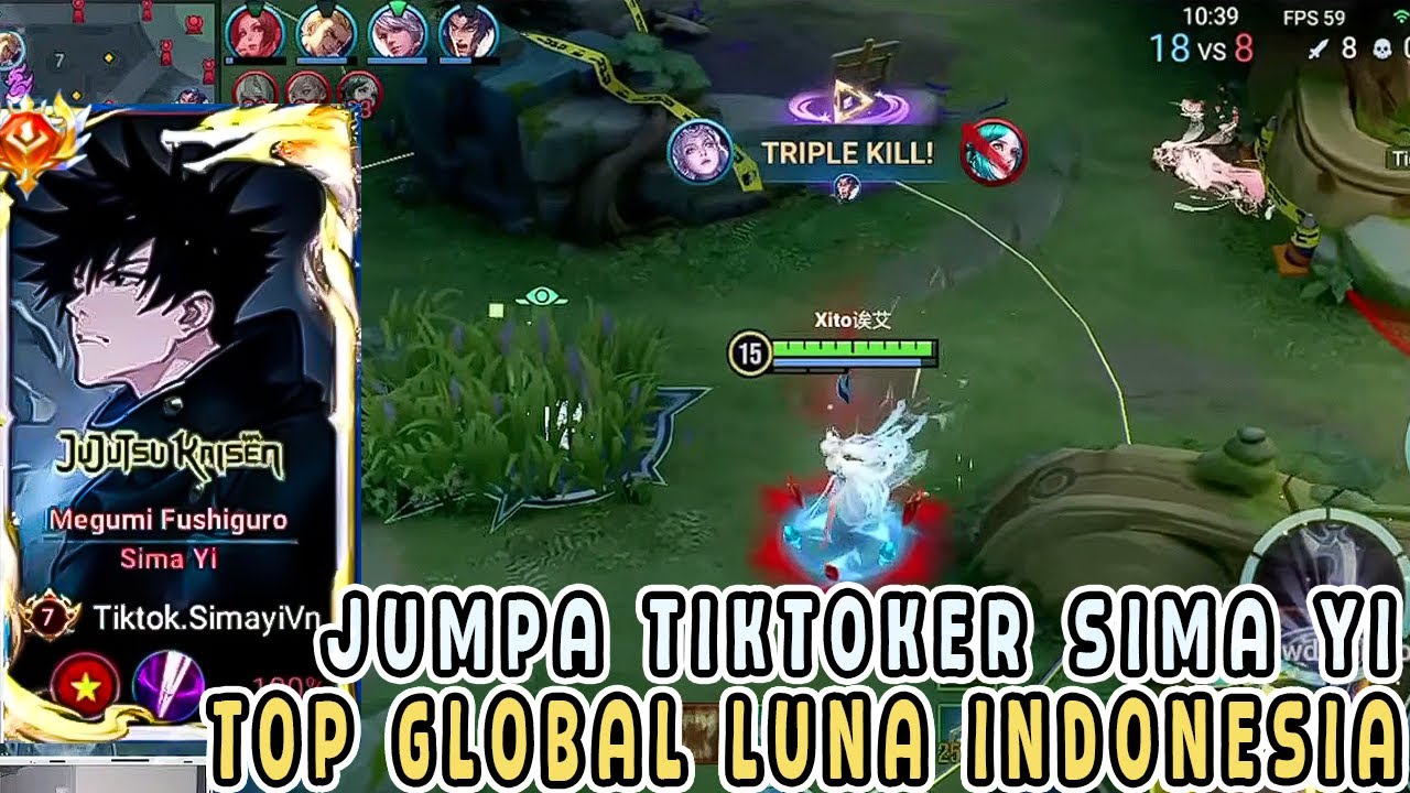 SIMA YI NYA NGERI BANGET 😲 | TOP GLOBAL LUNA INDONESIA | HONOR OF KINGS