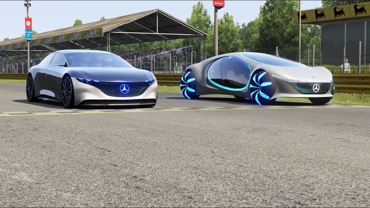 Mercedes-Benz Vision EQS vs Mercedes-Benz Vision AVTR at Monza Full Course