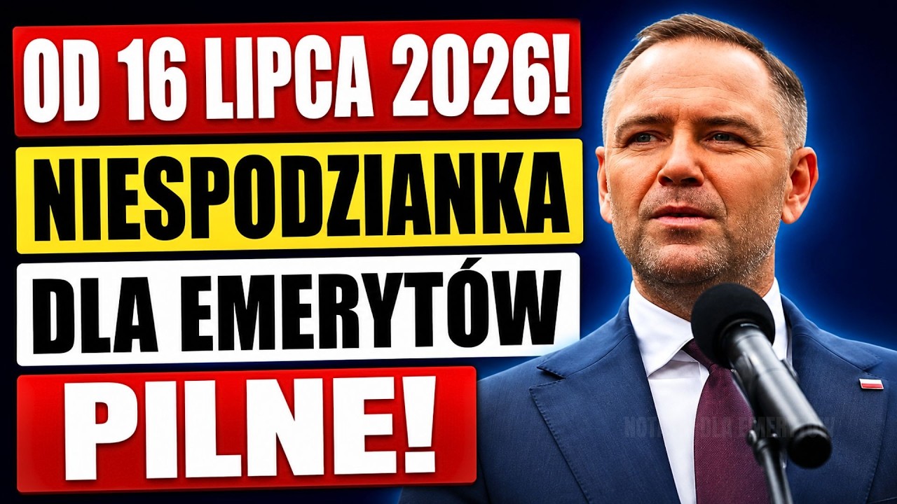 Emeryt&oacute;w czeka miła niespodzianka! Od 16 LIPCA 2026 ZUS przeliczy miliony emerytur