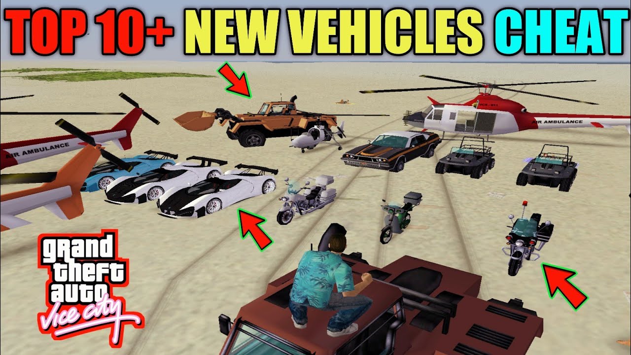 GTA Vice City | ТОП 10 | Чит-коды (новый транспорт) | Коды на машины в GTA Vice City | SHAKEEL GTA