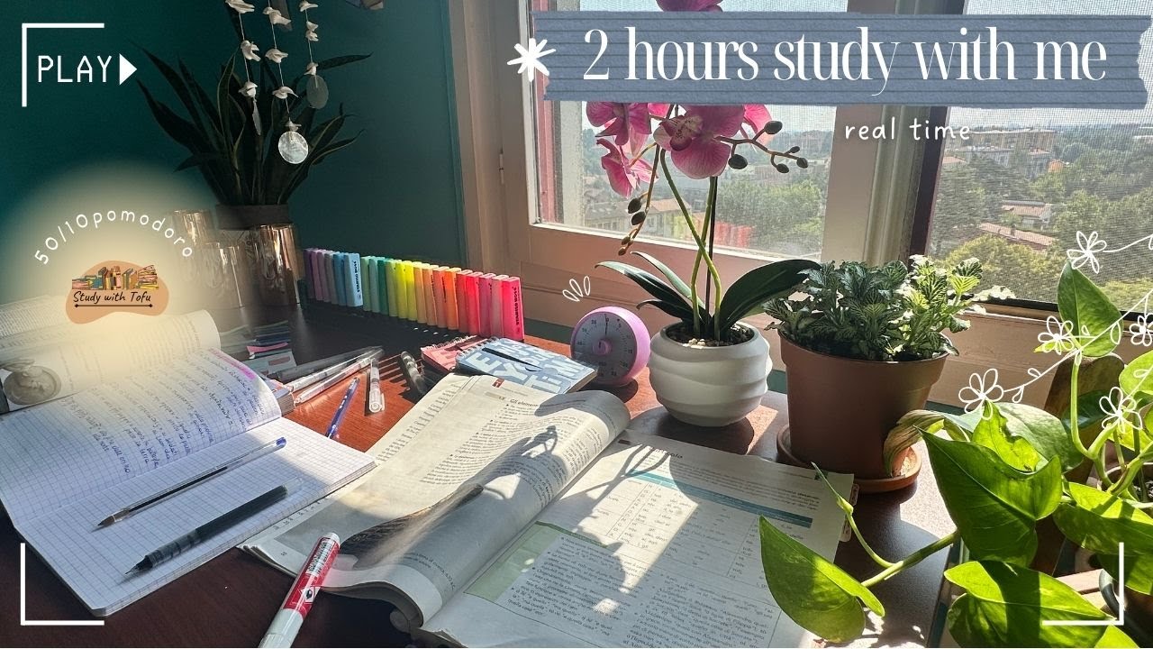📚 Study with me | 2 HOURS | Real Time Focus Session (pomodoro 50/10, No music)
