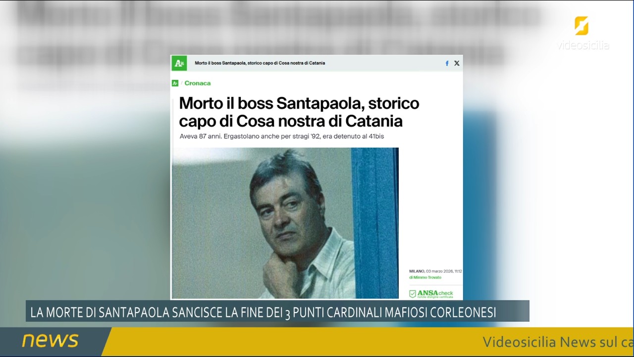 La morte di Santapaola sancisce la fine dei 3 punti cardinali mafiosi corleonesi