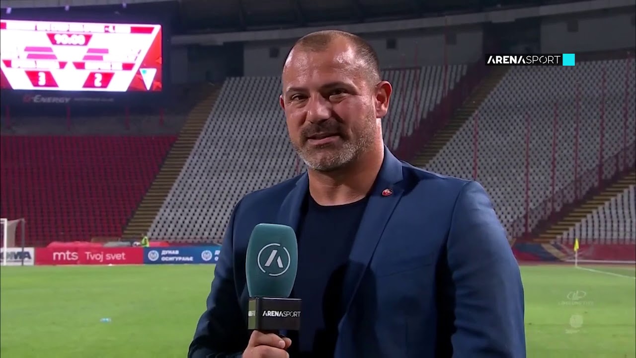 Emotivni oproštaj Branka Jovičića i Dejana Stankovića nakon utakmice sa Spartakom, 14.08.2020.
