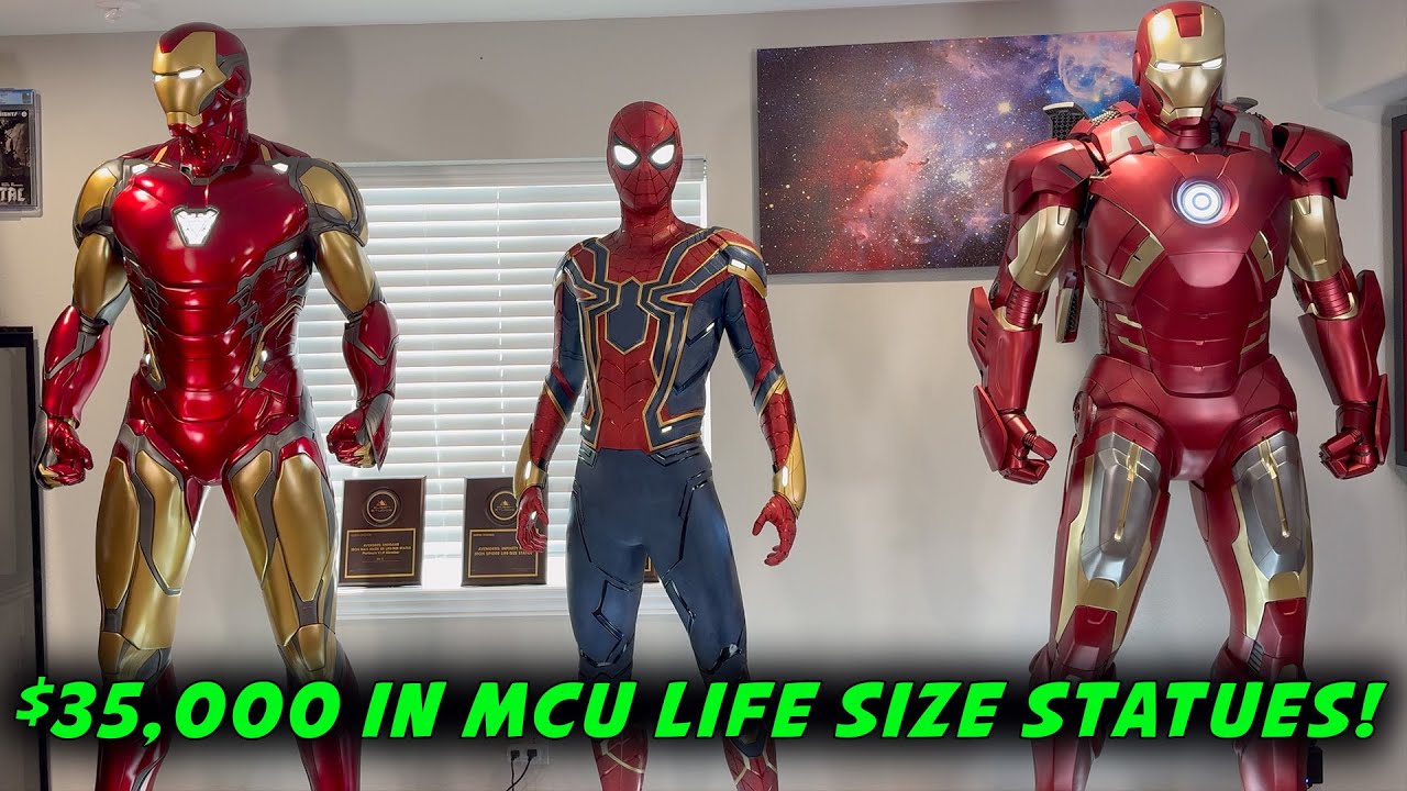 COMPARING $35,000 in LIFE SIZE MCU STATUES! Queen Studios Mark 7 & Mark 85 IRON MAN: Xtrumble