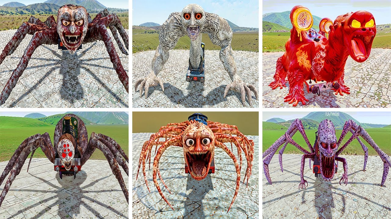 New Cursed Douglas Train, Emily Train, Gordon Train, James Train, Percy Train, Toby Train In Gmod