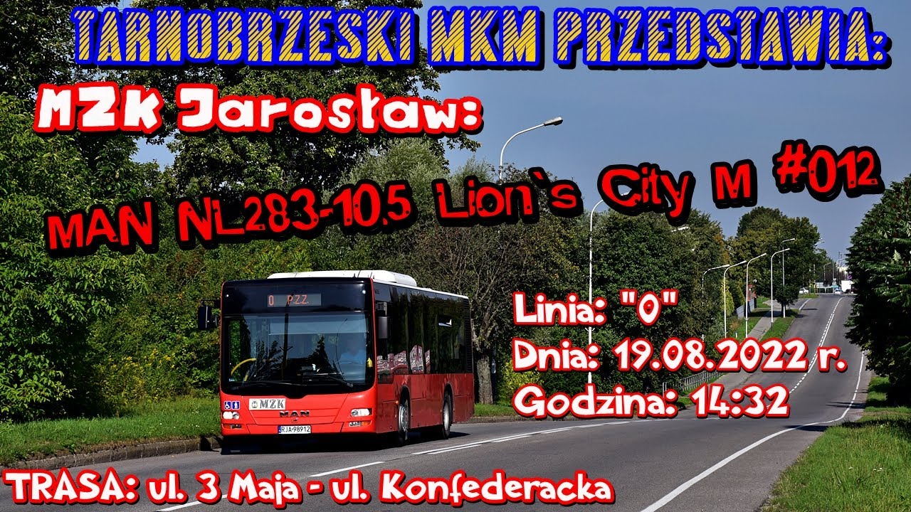 MZK Jarosław: MAN NL283-10,5 Lion's City M #012