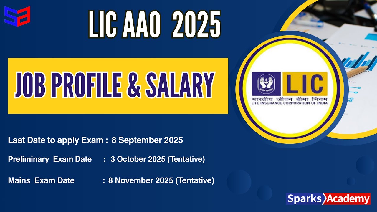 LIC AAO -2025 - Job Profile & Salary Details - Sparks Academy #lic #licaao #aao #banking #licaaopyq